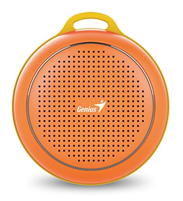 

Genius Bluetooth Portable Speaker with 5 Hours Play Time, 500Mah Battery, Carabiner, SP-906BT, Orange