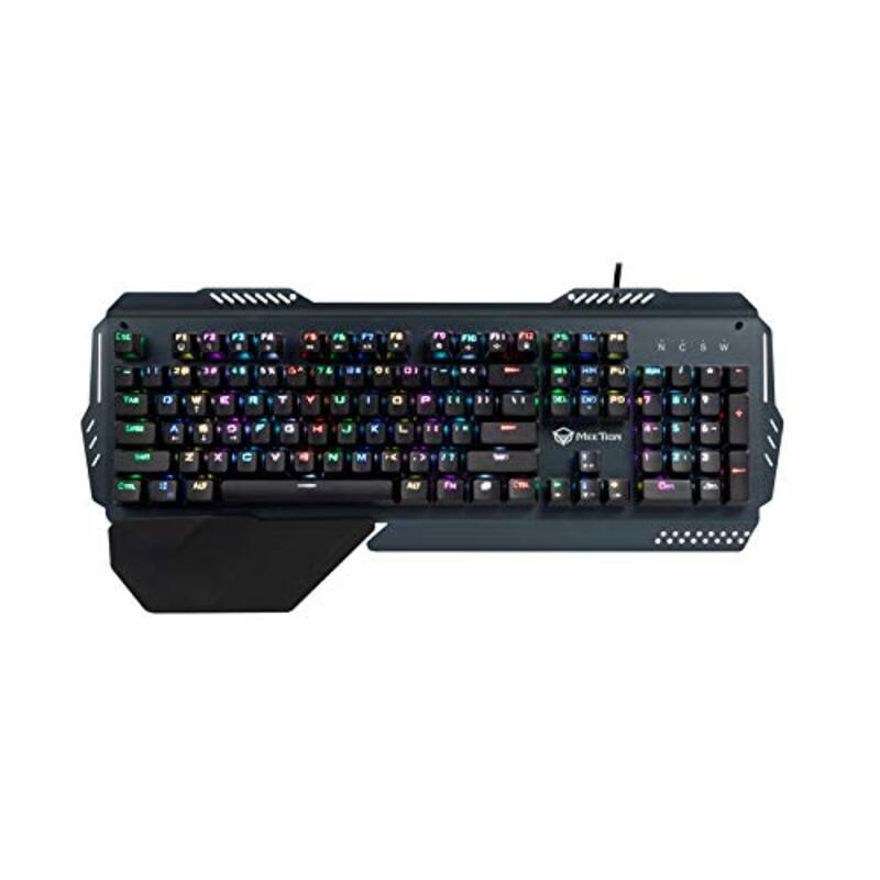 

Meetion Wired Full Key Anti-Ghosting Multimedia English Keyboard, MK20, Black