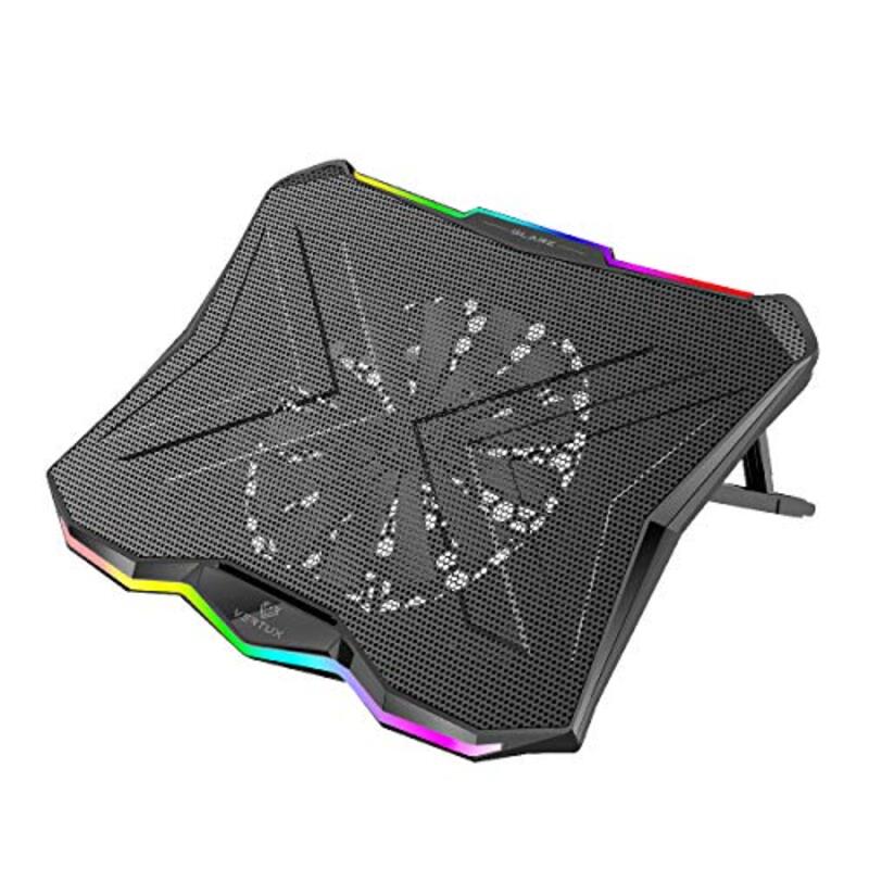 

Vertux Notebook USB Foldable Cooler Stand for Gaming Laptop with Heat Dissipating Mesh Surface, Multicolour