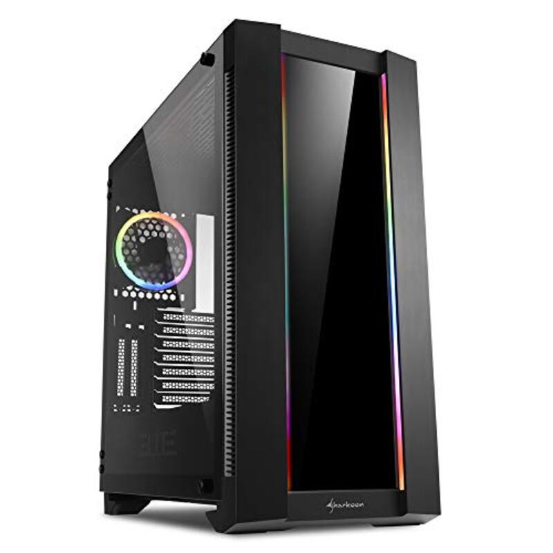

Sharkoon Ses Ca200G Elite Shark Tower PC/Computer Case with LED Lights, Black