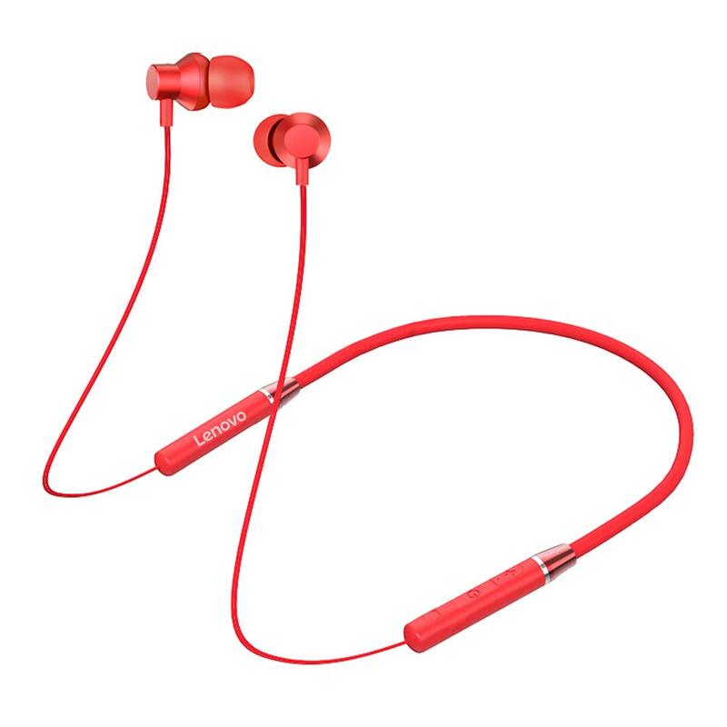 

Lenovo HE05 Wireless Neckband Earphones, Red
