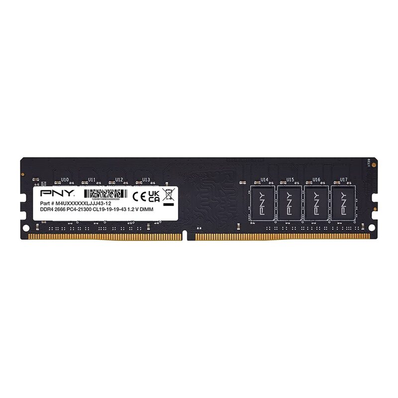 

PNY Performance 16GB DDR4 DRAM 2666MHz (PC4-21300) CL19 (Compatible with 2400MHz or 2133MHz) 1.2V Desktop, Black