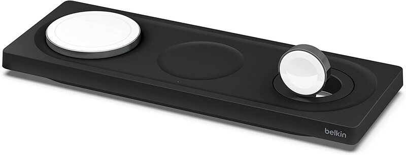 

Belkin MagSafe 3-in-1 Fast Wireless Charger, Travel Pad, Black