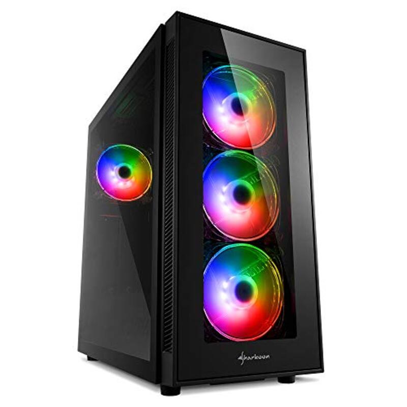 

Sharkoon Tg5 Pro Rgb Atx 3 x 120mm Rgb Front Fans 1 x 120 Mm Rgb Rear Fan Cpu Case, Black