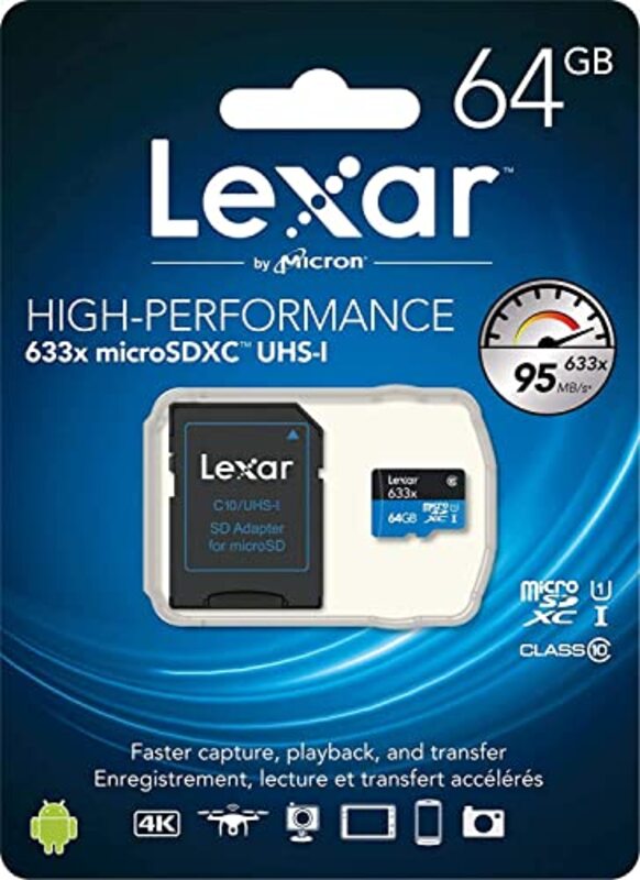 

Lexar 64 GB microSD Memory Card