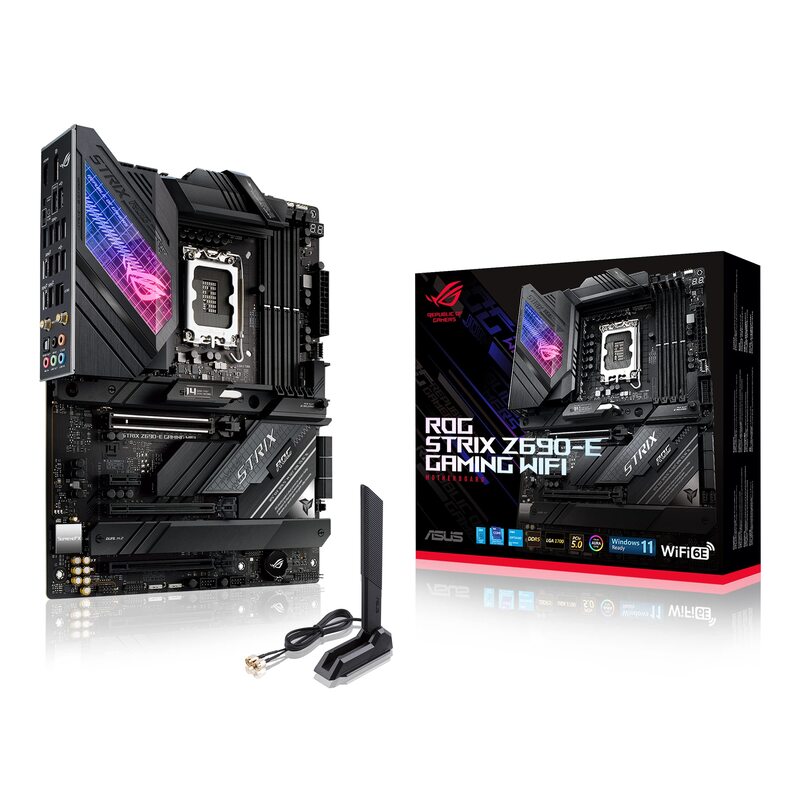 

Asus Rog Strix Z690-E WiFi 6E LGA 1700 Intel 12th Gen ATX Gaming Motherboard, Black