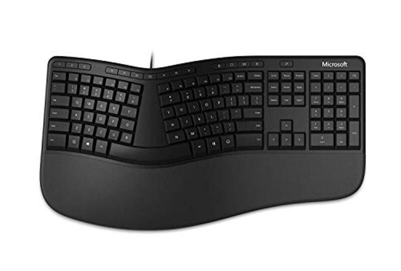 

Microsoft Wired Ergonomic Windows English & Arabic Keyboard, LXM-00020, Black