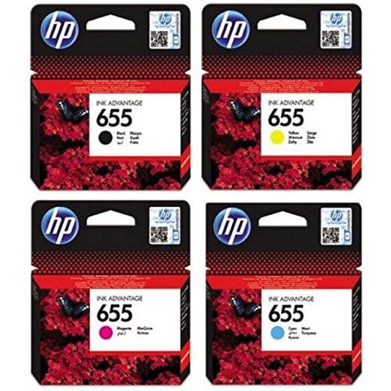 

HP 655 Black Original Ink Cartridge, 4 Pieces