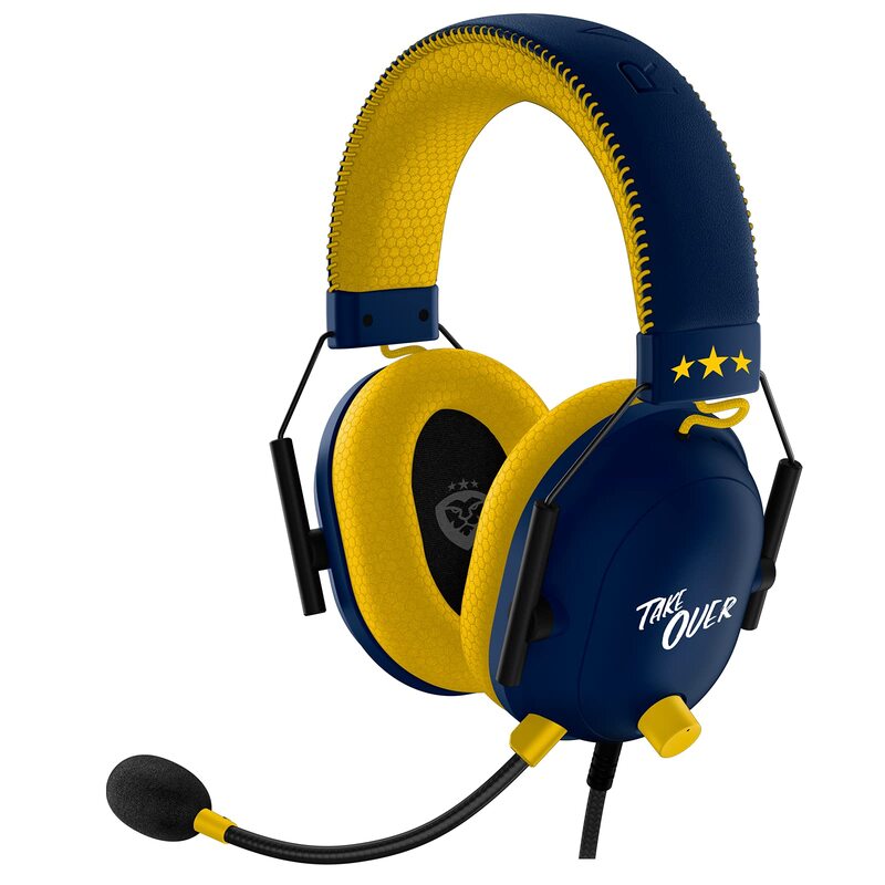 

Generic Razer BlackShark V2 USB Over-Ear Gaming Headset, Yellow/Blue