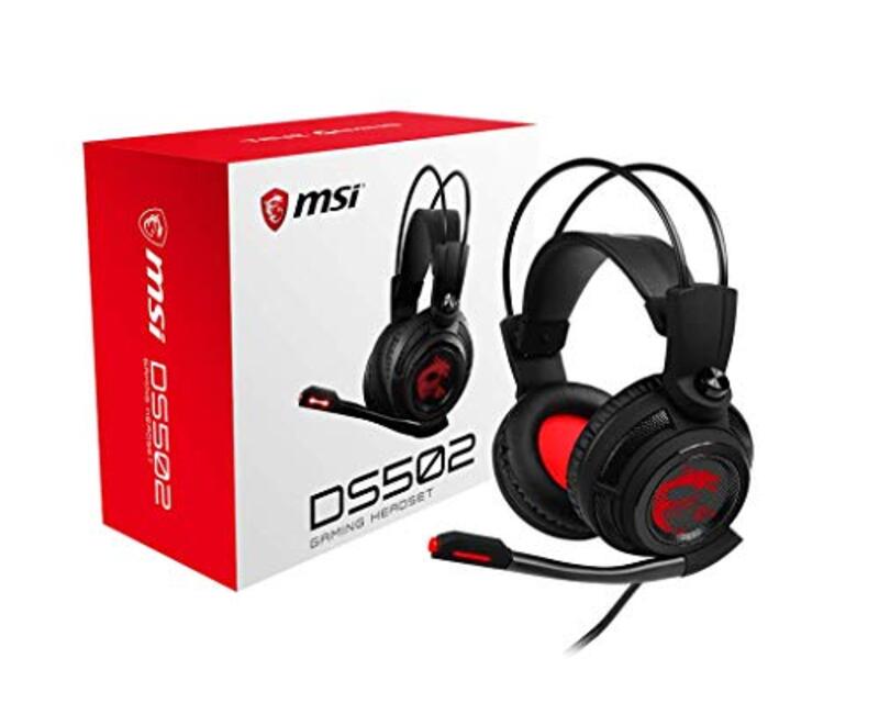 

MSI Wired DS502 Gaming Headset with Mic, Black/Red