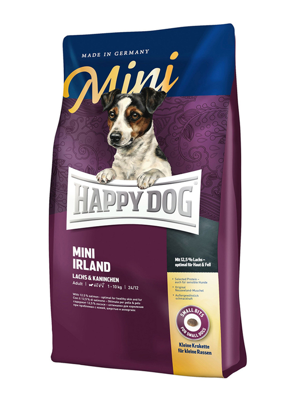 

Happy Dog Mini Ireland Dry Food with Salmon for Small Breed Adult Dogs, 1 kg