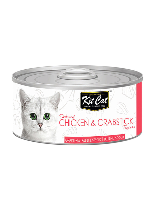 

Kit Cat Wet Food Toppers with Deboned Chicken & Crabstick, 80g
