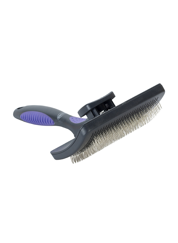 

Buster Self Cleaning Pet Slicker Brush, Large, Black/Purple