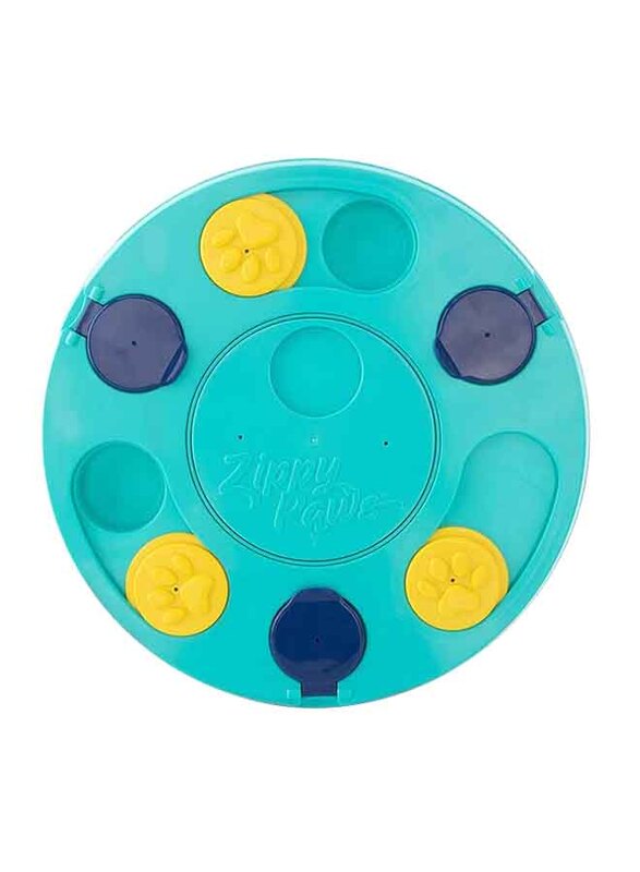 

Zippy Paws Smarty Interactive Puzzle Dog Toy, Blue/Yellow