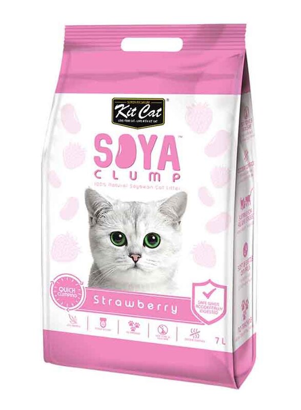 

Kit Cat Soya Clump Strawberry Scent Soybean Litter, 7L