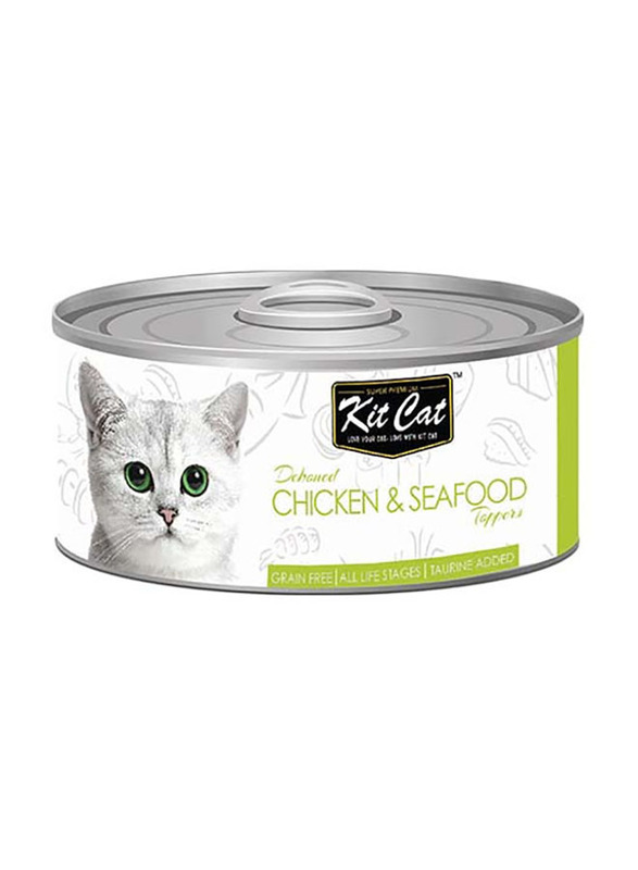 

Kit Cat Toppers with Deboned Chicken & Seafood Cat Wet Food, 80g