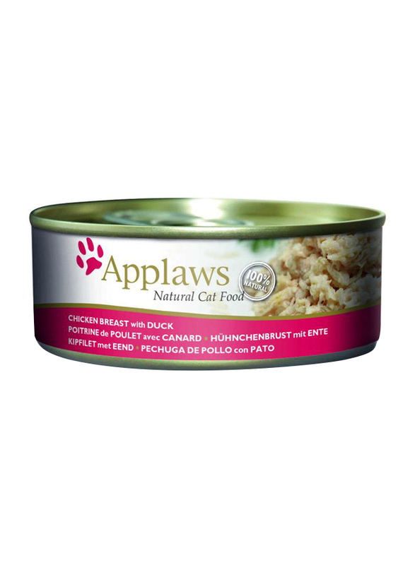 

Applaws Natural Chicken Breast & Duck Flavour Wet Cat Food, 156g