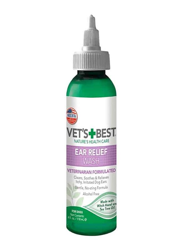 

Vet's Best Veterinarian Formulated Ear Relief Wash for Dogs, 118ml, Green