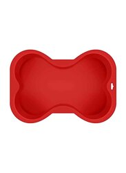 Puppy Cake Dog Bone Shaped Silicone Cake Pan, Red