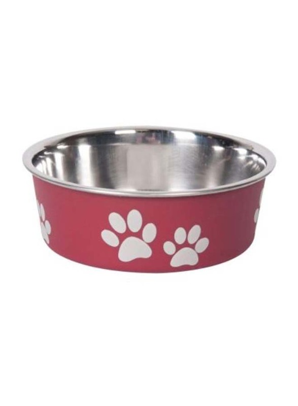 

Flamingo Stainless Steel Feeding & Drinking Bowl for Dog, 2.2L, Red