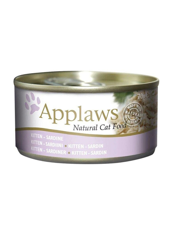 

Applaws Natural Sardine for Kittens Wet Cat Food, 70g