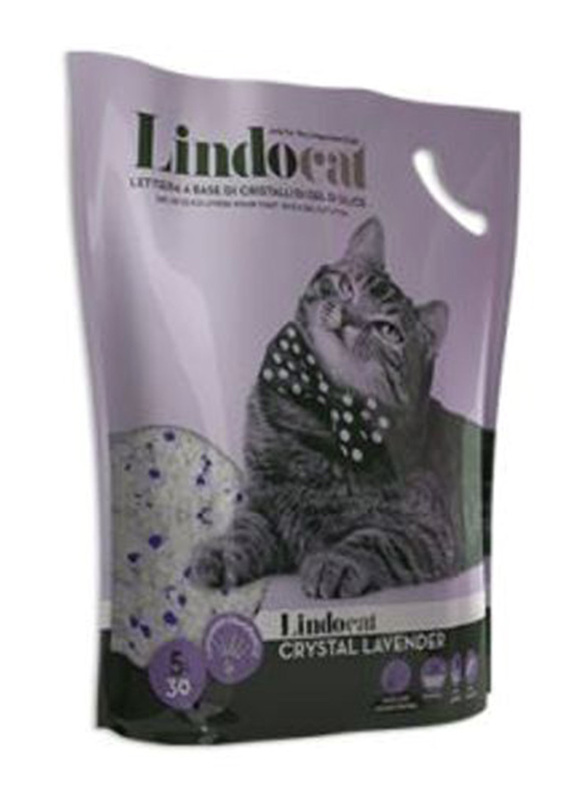 

Lindocat Silica Gel Crystal Cat Litter Lavender Scent Dust Free, 5L