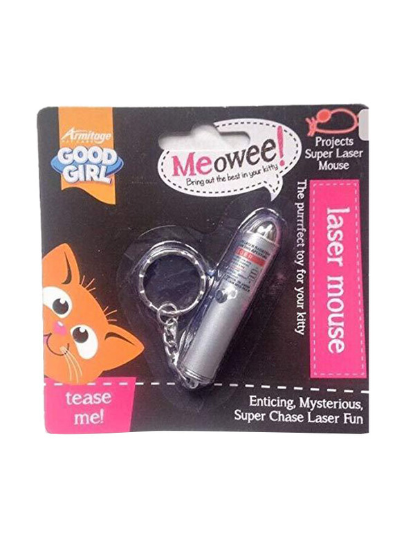

Armitage Good Girl Meowee Laser Mouse Cat Teaser Toy, Silver