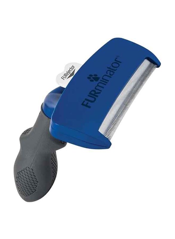 

Furminator Undercoat Deshedding Tool for Large Short Hair Dogs, Black/Blue
