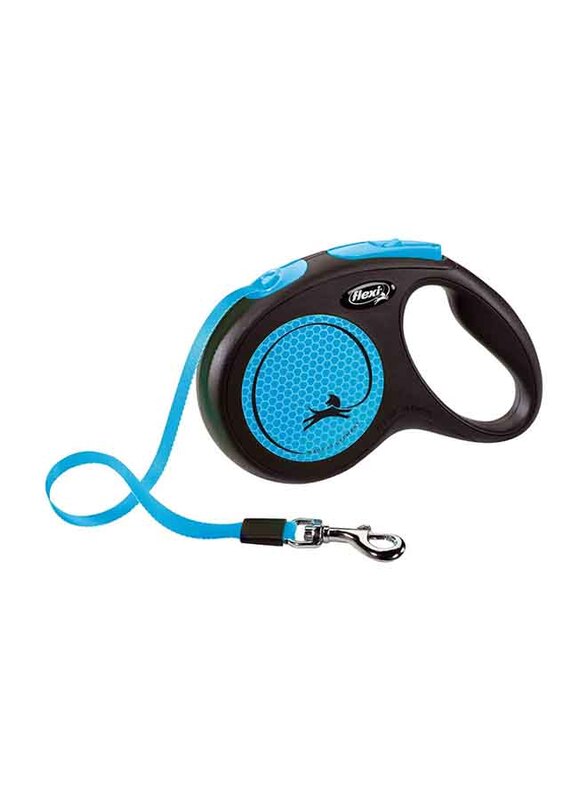 

Flexi Retractable Tape Dog Leashs, Medium, 5m, Black/Blue