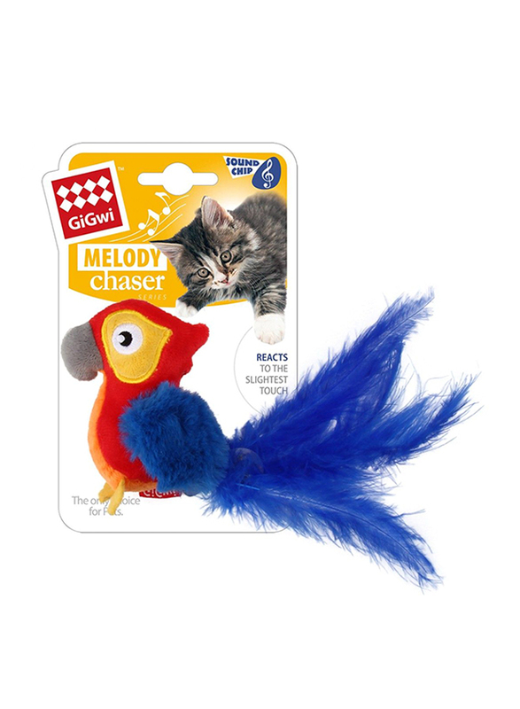 

Gigwi Melody Chaser Bird Plush Cat Toy with Sound Chip, Multicolour