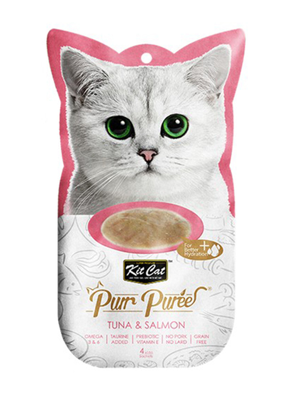 

Kit Cat Purr Puree Cat Treats with Tuna & Salmon, 4 x 15g