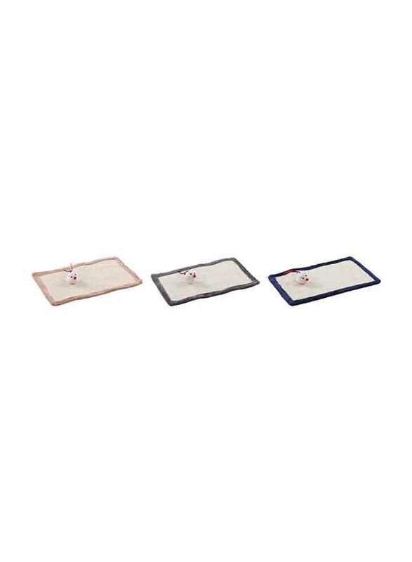 

Flamingo Star Cat Scratch Mat with Catnip, Dark Blue