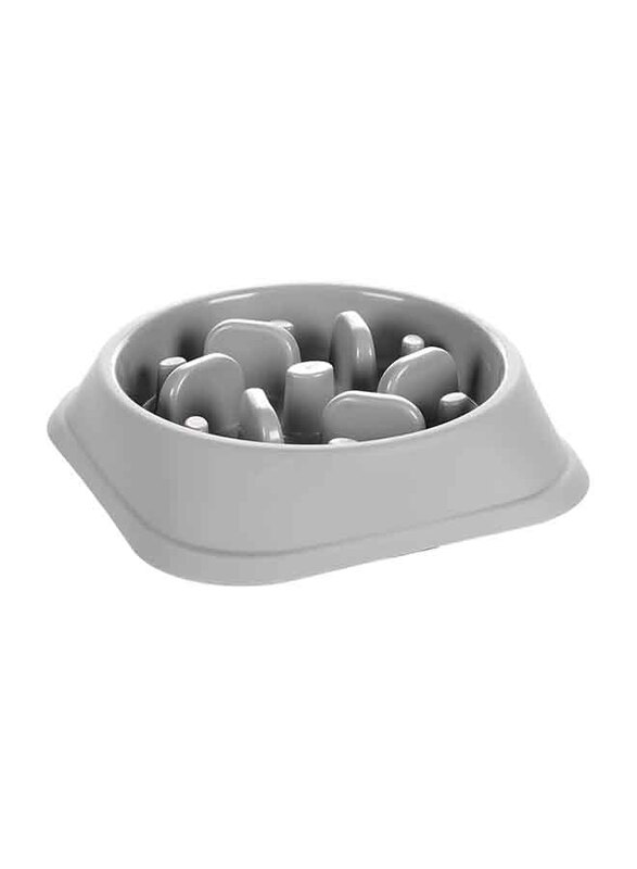 

Flamingo Bobo Slow Feeding Pet Bowl, Grey