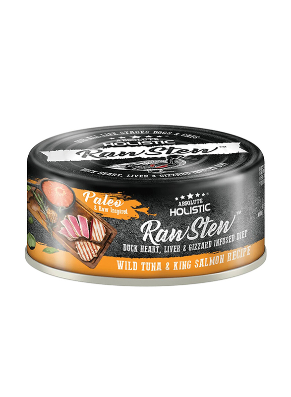 

Absolute Holistic Raw Stew Wild Tuna & King Salmon Recipe Wet Cat & Dog Food, 80g