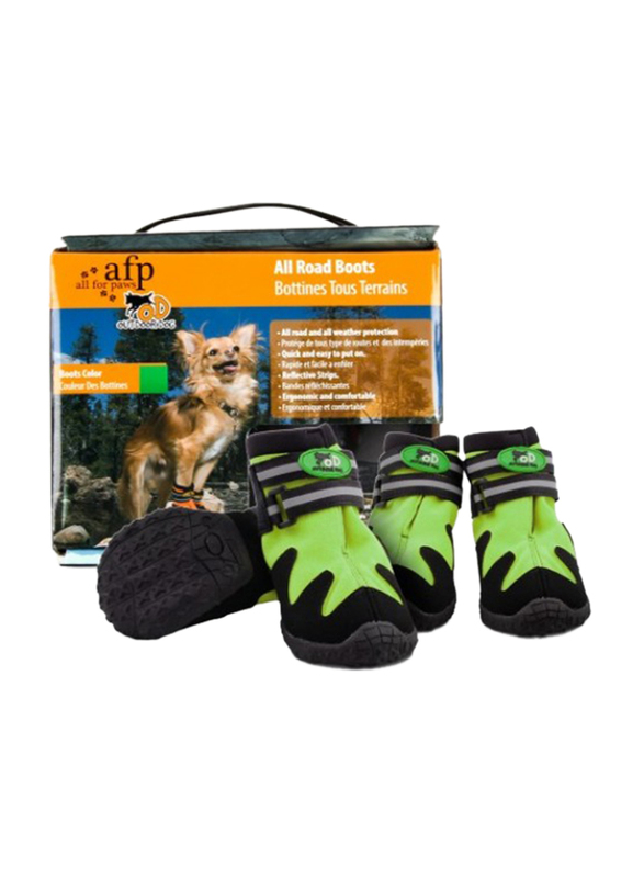 

All For Paws Reflective All Terrain Dog Boots, Small, Green