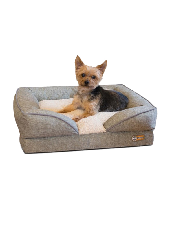 

K&H Pillow Top Orthopedic Lounger Pet Bed, Brown/White
