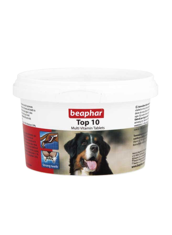 

Beaphar Top 10 Multivitamin Dog Supplement, 180 Tablets, White