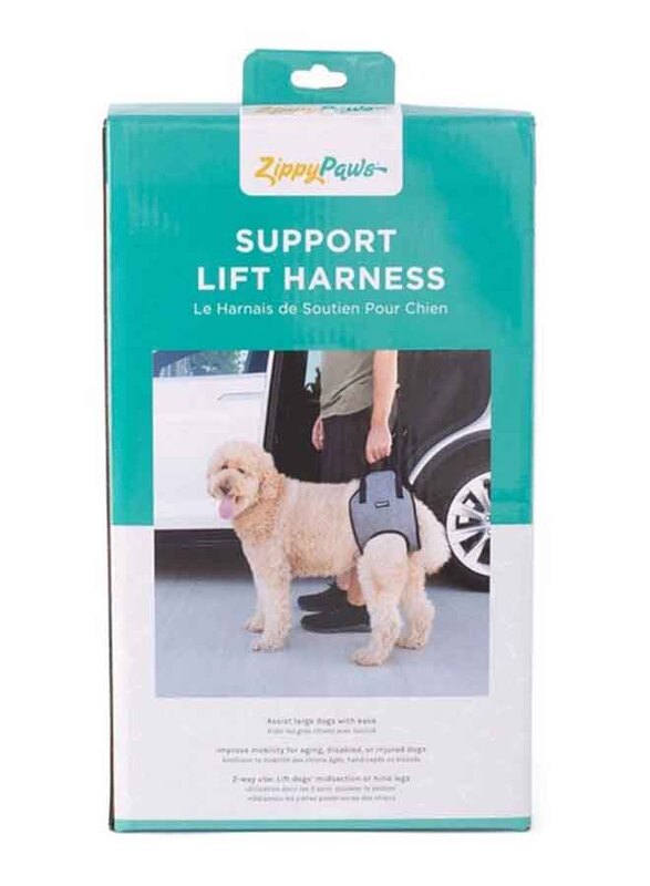 

Zippy Paws Support Lift Harness for Large Breed Dog, Large, 94x25cm, Grey