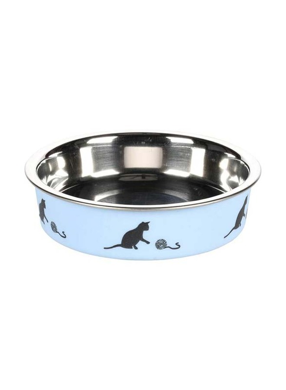

Flamingo Stainless Steel Pet Bowl, 160ml, Blue