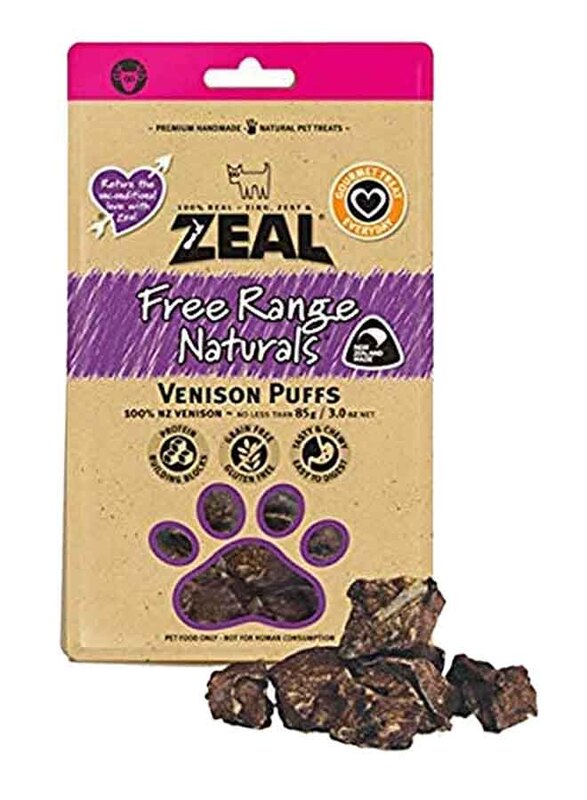 

Zeal Free Range Naturals Venison Puffs Treat Dog Dry Food, 85g