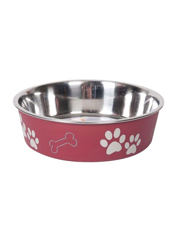 

Flamingo Stainless Steel Feeding & Drinking Bowl for Dog, 1.5L, Red
