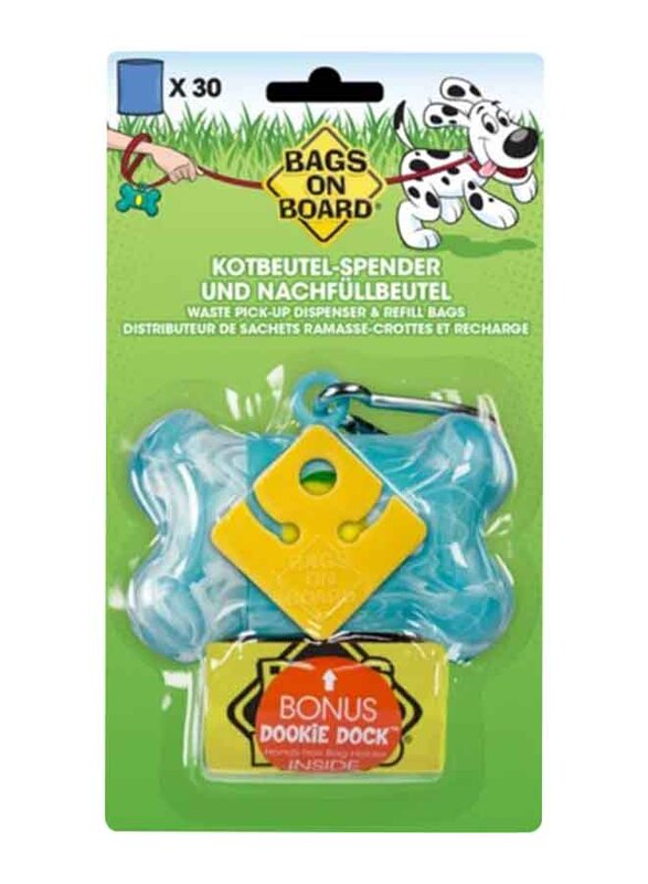 

Bags on Board Dog Poop Bag Dispenser with Refills, Multicolour