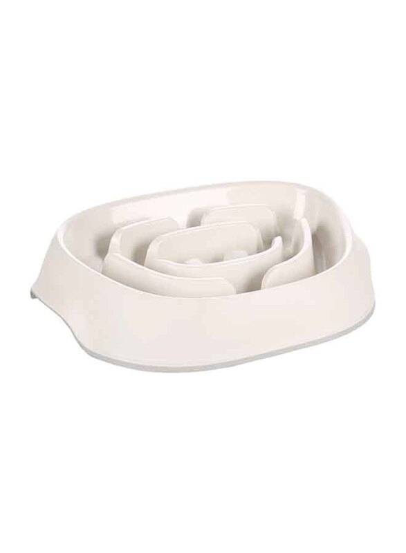 

Flamingo Slow Feeding Pet Bowl, 950ml, Large, White