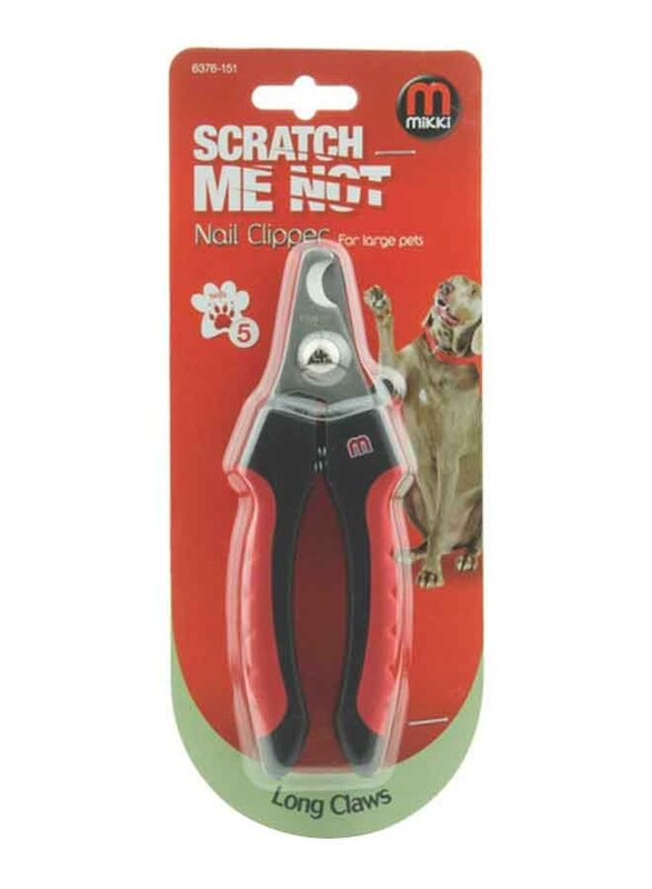 

Mikki Large Nail Clippers Pets Nails, Large, Black/Red