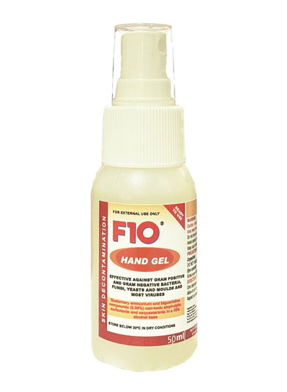 

F10 Decontamination Hand Gel, 50ml, White