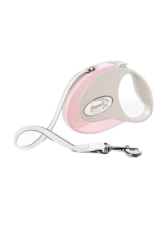

Flexi Style Retractable Tape Dog Leashs, Small, 3m, Grey/Light Pink