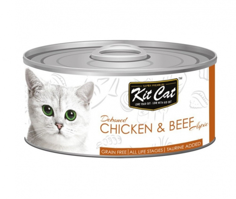 

Kit Cat Wet Food Toppers with Deboned Chicken & Beef, 80g