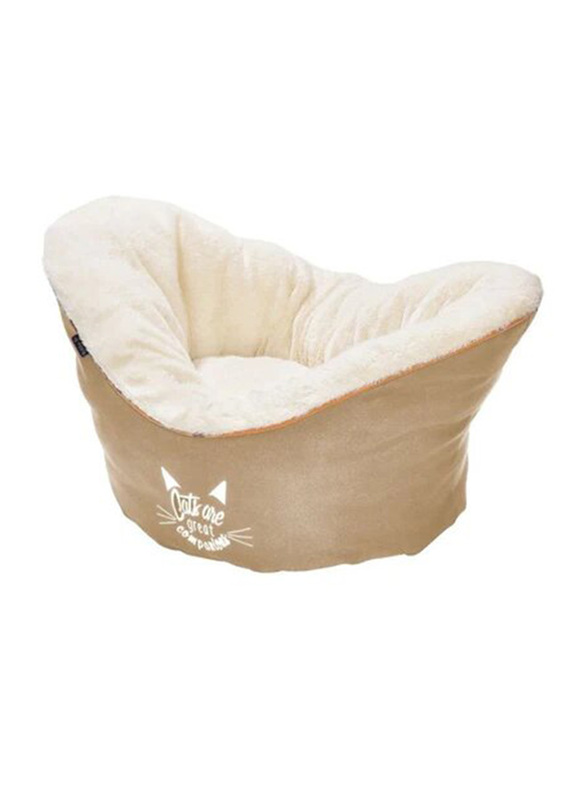 

Bobby Cat Bed, 55 x 38 x 30cm, Brown/White