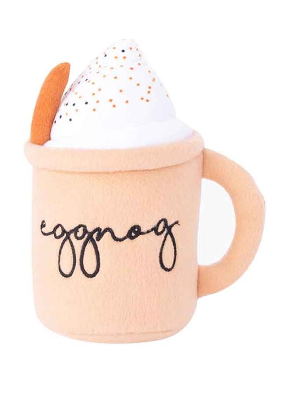 

Zippy Paws Holiday Eggnog Plush Dog Toy, Beige