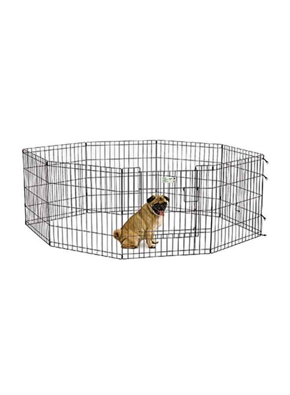 

Midwest Exercise Pets Pen with Full Max Lock Door, 24-inch, Black
